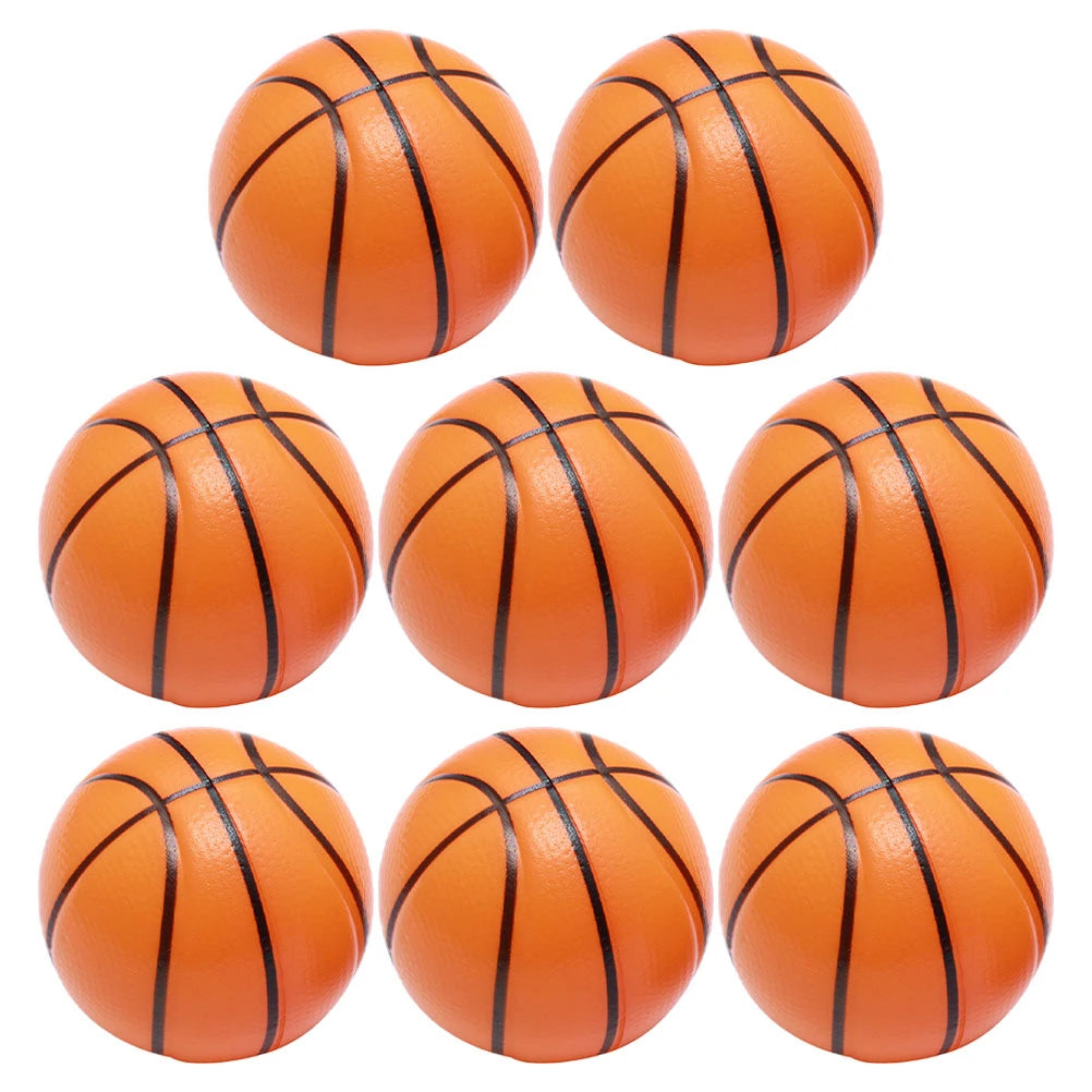 8-Pack Mini Basketball Stress Balls - Perfect for Kids' Playtime and Fun Outdoor Activities